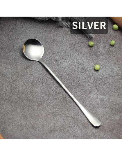 Cuchara de bolas de helado de acero inoxidable con mango largo para café de cocina accesorios de café de postre