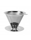 Soporte de filtro de café de acero inoxidable de doble capa para verter las herramientas de la cesta del filtro de café