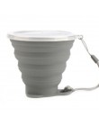 270ML de viaje de acero inoxidable taza de silicona plegable retráctil tazas telescópica plegable tazas de café al aire libre de
