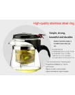 Tetera de vidrio resistente al calor de alta calidad juego de té chino kung fu hervidor de agua cafetera cómoda tetera de oficin