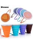 4 colores 250ML taza de viaje de silicona retráctil plegable taza de café telescópica plegable taza de té al aire libre deportes