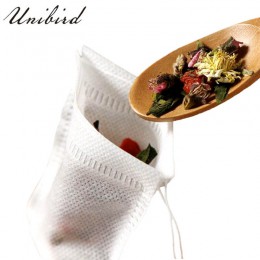 Unibird 100 unids/set bolsas de té desechables telas no tejidas Infusor de té con hilo de filtro de sello de curación de papel p