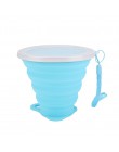 4 colores 250ML taza de viaje de silicona retráctil plegable taza de café telescópica plegable taza de té al aire libre deportes
