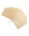 100 unids/lote bolsa de té bolsas de papel de filtro sello térmico infusor colador de té bolsa de té con cordón de madera para h