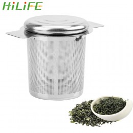HILIFE infusores de té con 2 asas cesta reutilizable de malla fina tapa colador de té y café filtros de acero inoxidable