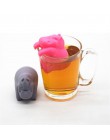 1 Uds. Infusor de té de silicona con forma de hipopótamo Filtro de té reutilizable Filtro de hierba de café para el hogar difuso