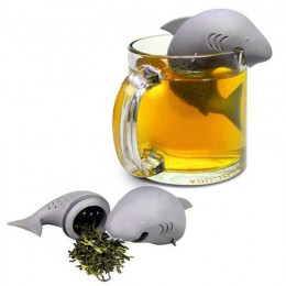 1 Uds., Infusor de té de tiburón, herramientas de colador de silicona, infusor colador de té, bolsa vacía, difusor de hojas