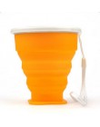 Taza plegable portátil de viaje de silicona 300ML Tazas de té de café plegables telescópicas con tapa Tazas para Camping de depo