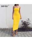 Sibybo Spaghetti Correa espalda descubierta Sexy largo vestido de fiesta sin hombro sin tirantes verano Maxi vestido negro otoño