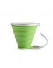 Tazas plegables de silicona de 250 ML, taza de café plegable, taza de té de viaje retráctil con tapa a prueba de polvo, taza de 