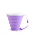 Tazas plegables de silicona de 250 ML, taza de café plegable, taza de té de viaje retráctil con tapa a prueba de polvo, taza de 