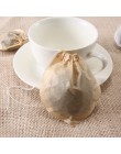 100 unids/lote bolsa de té de forma de gota filtro infusor bolsas de papel bolsas de té de sellado térmico con bolsa de té de ca