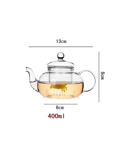 Tetera de cristal resistente al calor de alta calidad, práctica tetera de cristal con forma de botella de té con Infusor de hoja