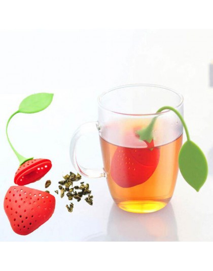 Envío Directo 7 colores hoja dulce Infusor de té de silicona reutilizable colador bandeja gota novedad té bola hierbas especias 