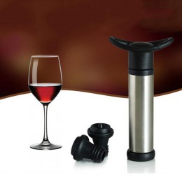 Tapón de vino con bomba de vacío accesorios de barra aireador de la cerradura de aire tapón de botella de acero inoxidable para 
