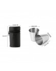 4 unids/set pulido 30ML Mini vaso de acero inoxidable con Tapa de cuero para Bar de cocina en casa