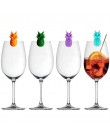 6 uds. Marcador para vaso de vino rojo de silicona marcador creativo de piña encanto de copa de identificación de vidrio para be