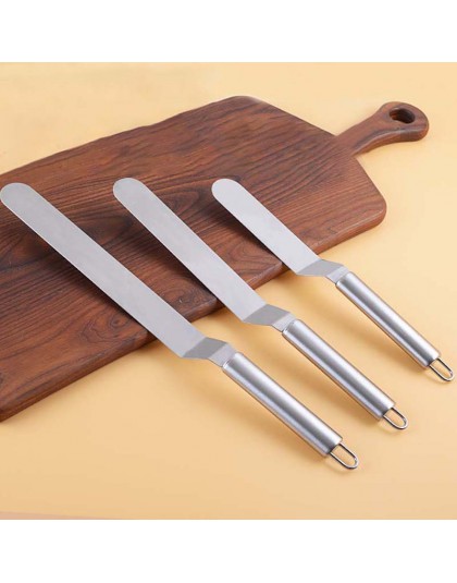 Herramientas de decoración de pasteles utensilios para horneado y pastelería de acero inoxidable espátula de crema portátil acce
