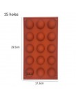 Forma de Hemisferio de silicona/6/15/24 agujeros de grado de alimentos accesorios para hornear molde para dulces o chocolate par