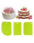 HIFUAR 3 unids/set espátula para tartas de plástico borde más suave lado alta calidad decoración espátulas herramientas pastel d