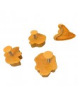 4 unids/set de plástico de grado alimenticio cortador de galletas utensilios de cocina para hornear émbolo sello troquelado uten