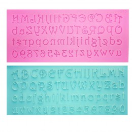 M0701 alfabeto letra/Número molde de silicona fondant molde decoración de pasteles herramientas molde para pasta de goma y choco