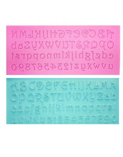 M0701 alfabeto letra/Número molde de silicona fondant molde decoración de pasteles herramientas molde para pasta de goma y choco
