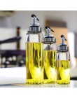 Condimentos de cocina dispensador de botellas botella de salsa botellas de vidrio de almacenamiento para aceite y vinagre herram