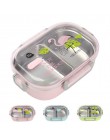 Meyjig lonchera japonesa portátil con compartimentos vajilla 304 Acero inoxidable caja Bento para niños microondas contenedor de