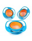 360 rotar tazón de plástico a prueba de derrames para bebés Aprendizaje de alimentación de juguete platos de entrenamiento alime