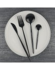Juego de vajilla negra 4 Uds. 18/10 cubiertos de acero inoxidable juego de cena arcoíris cuchillo tenedor cuchara juego de plate