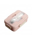 Caja de almuerzo de microondas japonesa de 1000ml caja Bento de plástico portátil para niños con compartimentos sin BPA caja de 