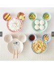 Chico de dibujos animados ratón cuenco de Mickey platos caja de almuerzo chico bebé niños bebé arroz alimentación tazón de plást