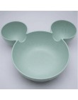 Chico de dibujos animados ratón cuenco de Mickey platos caja de almuerzo chico bebé niños bebé arroz alimentación tazón de plást