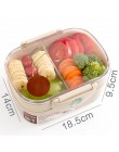 Caja de almuerzo TUUTH de plástico microondas portátil de doble capa contenedor de alimentos Almacenamiento de fruta para los tr