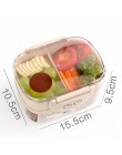 Caja de almuerzo TUUTH de plástico microondas portátil de doble capa contenedor de alimentos Almacenamiento de fruta para los tr