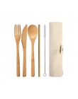 UPORS juego de cubiertos de bambú reutilizables vajilla portátil de madera cubiertos tenedor cuchara juego de cuchillos con bols