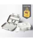 Baispo Microwavable caja cuadrada para almuerzo para niños contenedor de alimentos a prueba de fugas con compartimentos BPA fiam