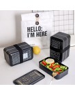 ONEUP caja de Almuerzo libre de Bento de doble capa portátil contenedor de alimentos ecológico con compartimentos a prueba de fu