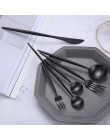 Juego de cubiertos negro mate de acero inoxidable juego de cubiertos de cocina cubiertos de carne vajilla cuchara tenedor cuchil