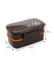 Gran capacidad 1400ml de doble capa de plástico lonchera 12:00 horno microondas Bento caja de alimentos contenedor lonchera BPA 