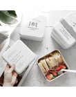 ONEUP lonchera cuadrada 2 capas portátil Bento caja exquisito patrón a prueba de fugas contenedor de alimentos para Picnic estud