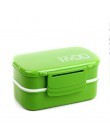 Gran capacidad 1400ml de doble capa de plástico lonchera 12:00 horno microondas Bento caja de alimentos contenedor lonchera BPA 