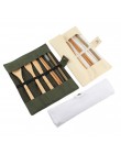 6 unids/pack japonés cubiertos de madera conjunto de cubiertos paja cubiertos con bolsa de tela de cocina herramientas