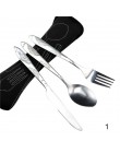 3/4 Uds./Set Tenedor de acero inoxidable cuchara palillos viaje Camping herramientas de cubertería vajilla can CSV