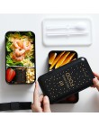 Caja de almuerzo japonesa de 1200 ML, recipiente de comida para microondas, caja Bento portátil de doble capa con compartimentos