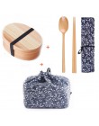 Caja de almuerzo de madera japonesa Unibird, recipiente de comida de Sushi para caja Bento para niños con bolsa y cuchara, juego