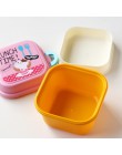 De dibujos animados saludable de plástico caja de almuerzo de horno de microondas caja de comida Bento contenedor de alimentos v