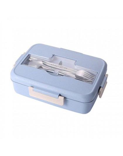 Caja de almuerzo de paja de trigo Bento microondas Bento caja de almuerzo de Picnic contenedor de alimentos caja de almuerzo con