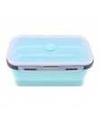 1-4 Uds caja de almuerzo de silicona plegable caja portátil Bol Bento cajas recipiente de comida plegable 350/500/800/1200ml res
